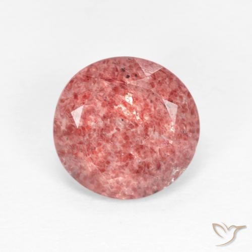 Quarzo fragola a taglio rotondo da 1,52 ct, 7,8 mm dalla Russia, Photo A