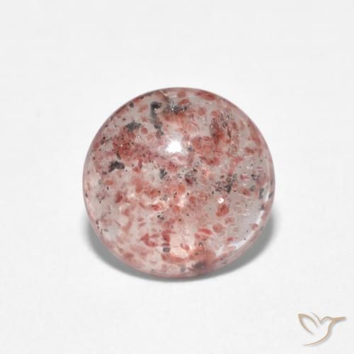 0.98ct Natural Deep Pink Strawberry Quartz, Round, Transparent