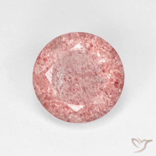 2.16ct Natural Light Pink Strawberry Quartz, Round, Transparent