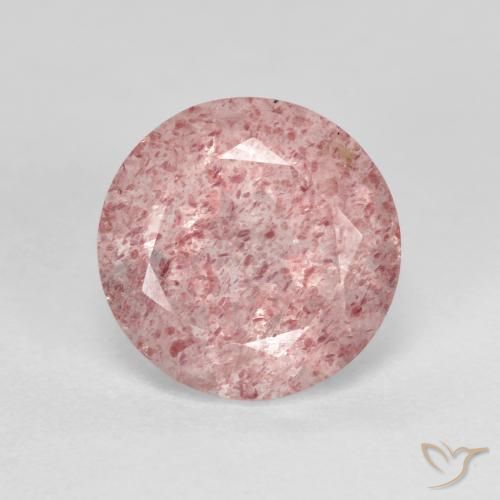 2.72ct Natural Light Pink Strawberry Quartz, Round, Transparent