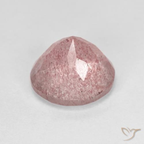 Strawberry Quartz Gemstone in 9 mm (calibrated) Size for Sale, Strawberry Quartz Stone in Light Pink Color