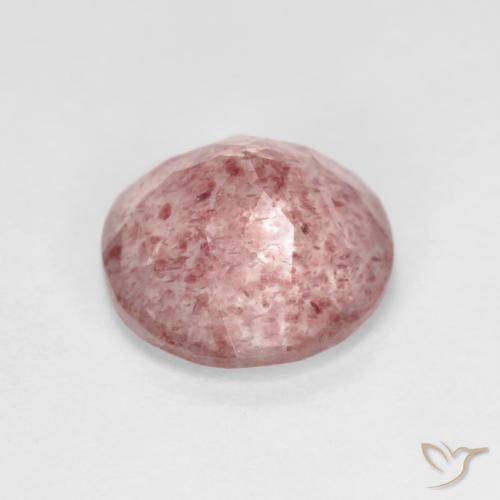 Strawberry Quartz Gemstone in 9 mm (calibrated) Size for Sale, Strawberry Quartz Stone in Light Hot Pink Color