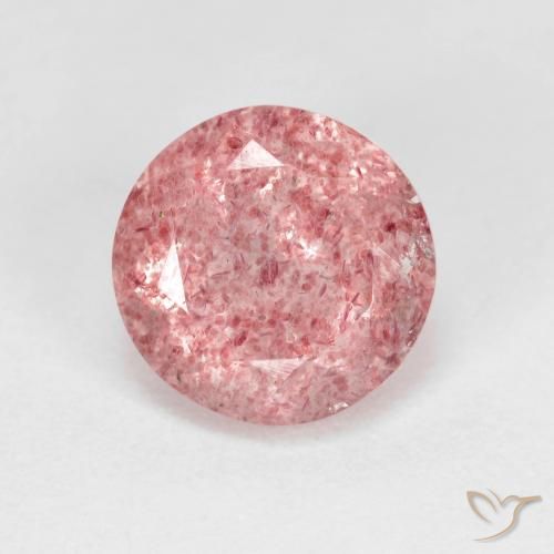 2.57ct Natural Light Pink Strawberry Quartz, Round, Transparent