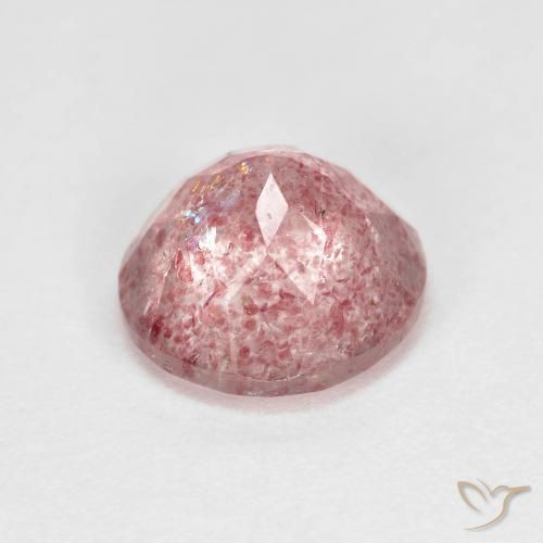 Strawberry Quartz Gemstone in 9 mm (calibrated) Size for Sale, Strawberry Quartz Stone in Light Pink Color