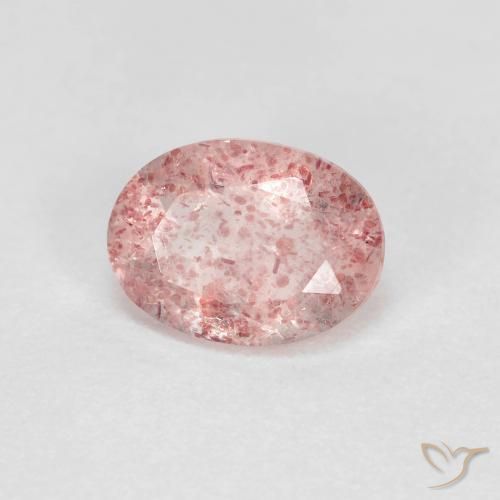 1.20ct Natural Light Pink Strawberry Quartz, Oval, Transparent