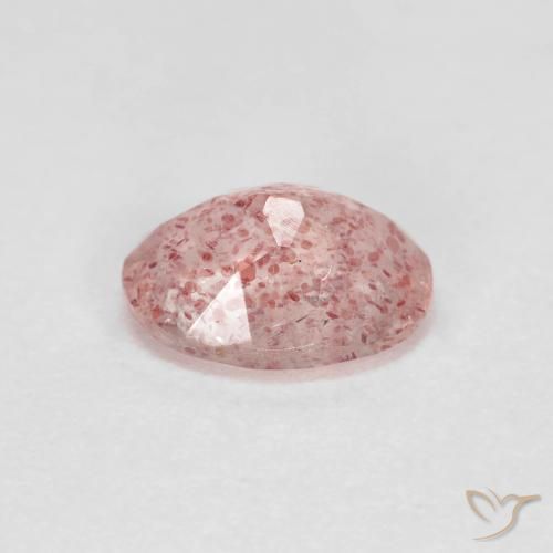 Strawberry Quartz Gemstone in 8 x 6 mm (calibrated) Size for Sale, Strawberry Quartz Stone in Light Pink Color