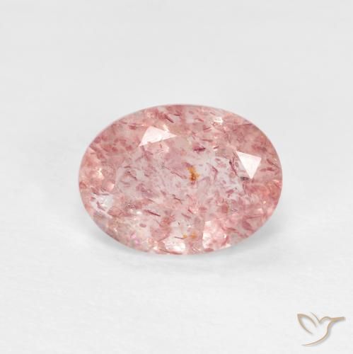 1.16ct Natural Light Pink Strawberry Quartz, Oval, Transparent