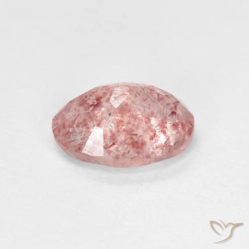 Strawberry Quartz Gemstone in 8 x 6 mm (calibrated) Size for Sale, Strawberry Quartz Stone in Light Pink Color