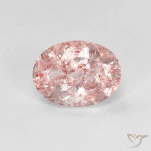 Cuarzo Fresa Rosa Forma ovalada de 1.35 ct de Rusia, dimensión 8,2 x 6,1mm, piedra preciosa natural No tratado, claridad Transparente, Cuarzo Fresa de 1 pieza en color Rosado bubblegum claro, dureza Mohs de 7 Adecuado para joyas de uso diario, Photo A