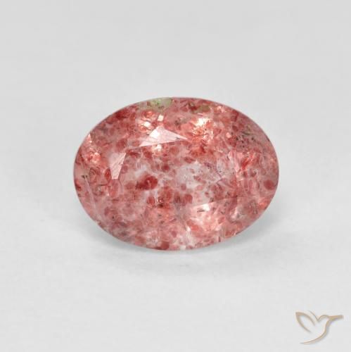 1.26ct Natural Raspberry Pink Strawberry Quartz, Oval, Transparent