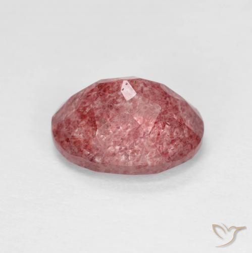 Strawberry Quartz Gemstone in 9 x 7 mm (calibrated) Size for Sale, Strawberry Quartz Stone in Scarlet Red Color