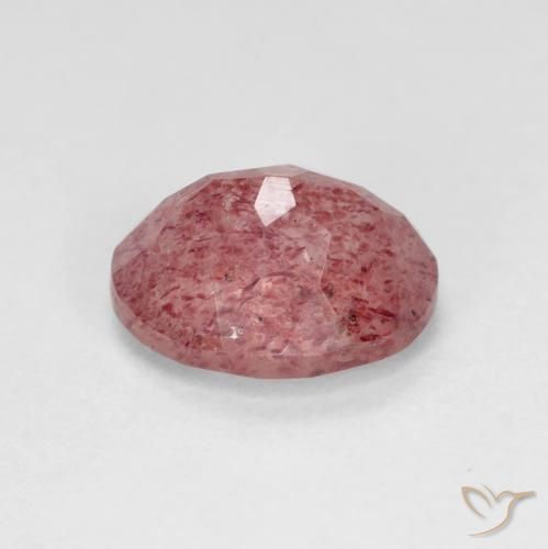 Strawberry Quartz Gemstone in 9 x 7 mm (calibrated) Size for Sale, Strawberry Quartz Stone in Scarlet Red Color