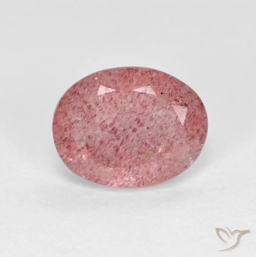 1.81 ct Oval Cut Strawberry Quartz, 9 x 7 mm From Russia, Photo A