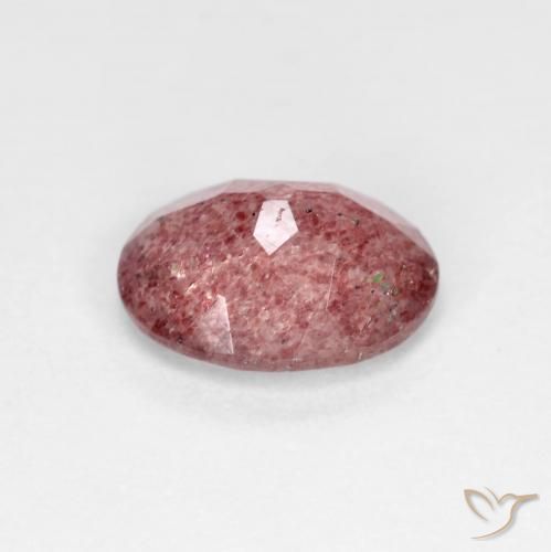 Strawberry Quartz Gemstone in 9 x 7 mm (calibrated) Size for Sale, Strawberry Quartz Stone in Intense Red Color