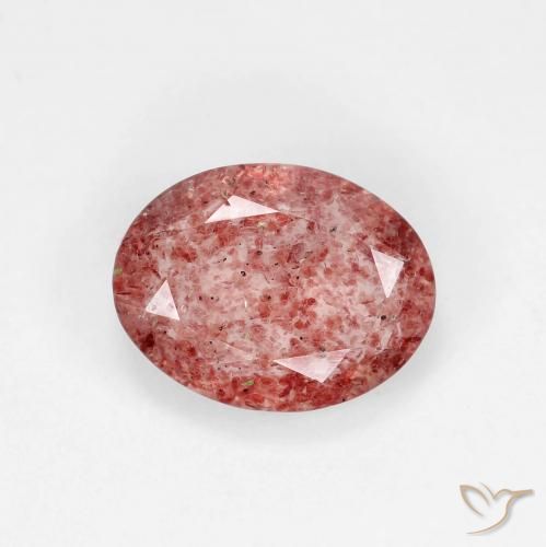 1.6 ct Oval Cut Strawberry Quartz, 9.1 x 7 mm From Russia, Photo A