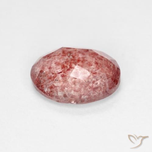 Strawberry Quartz Gemstone in 9 x 7 mm (calibrated) Size for Sale, Strawberry Quartz Stone in Bright Red Color