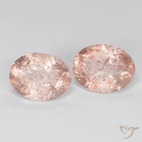 3.53 ct Oval Cut Strawberry Quartz, 9.3 x 7.1 mm From Russia, Photo A