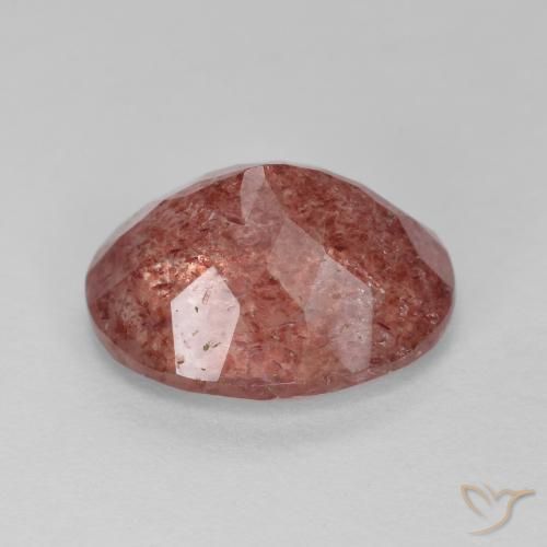 Strawberry Quartz Gemstone in 12 x 10 mm (calibrated) Size for Sale, Strawberry Quartz Stone in Medium Red Color
