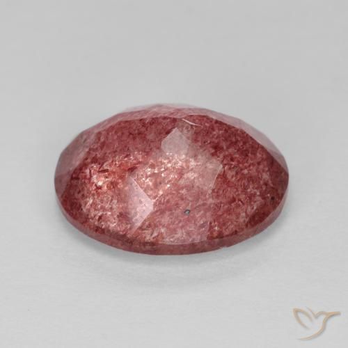 Strawberry Quartz Gemstone in 12 x 10 mm (calibrated) Size for Sale, Strawberry Quartz Stone in Medium Red Color