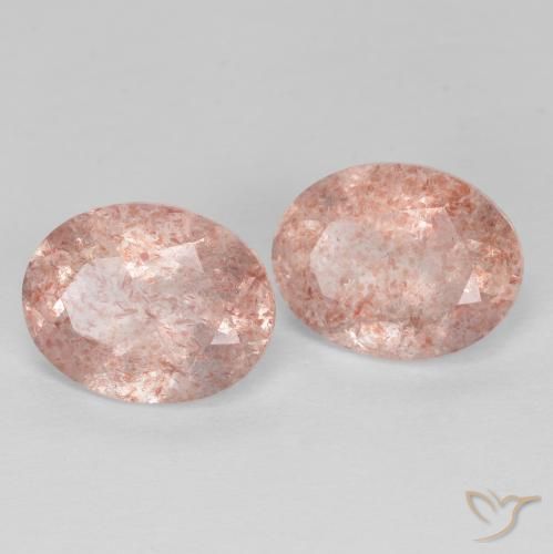 3.47ctw Natural Medium Pink Strawberry Quartz, Oval, Transparent, Photo A