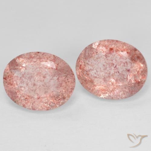 6.22ctw Natural Light Pink Strawberry Quartz, Oval, Transparent