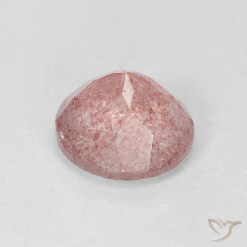 Strawberry Quartz Gemstone in 9 mm (calibrated) Size for Sale, Strawberry Quartz Stone in Earthy Pink Color