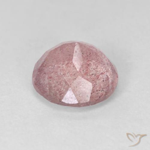 Strawberry Quartz Gemstone in 9 mm (calibrated) Size for Sale, Strawberry Quartz Stone in Light Rose Pink Color