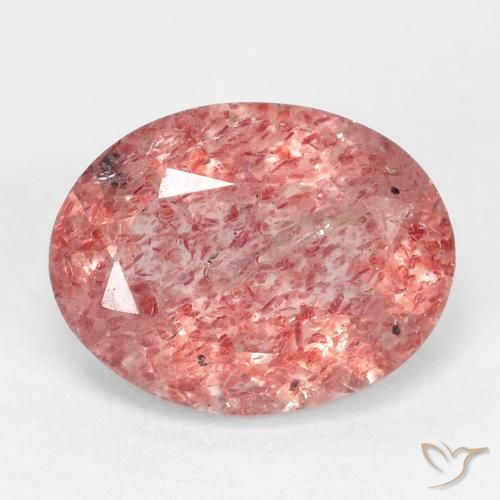 Quarzo fragola a taglio ovale da 1,19 ct, 8,1 x 6,2 mm dalla Russia, Photo A