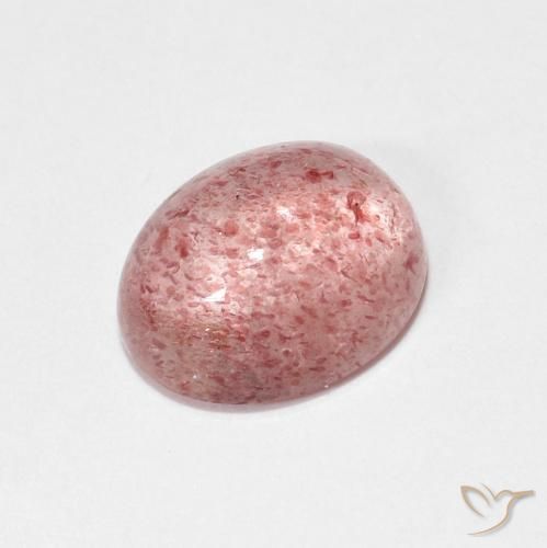 2.16ct Natural Earthy Pink Strawberry Quartz, Oval, Transparent