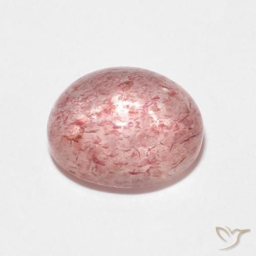 Strawberry Quartz Gemstone in 9 x 7 mm (calibrated) Size for Sale, Strawberry Quartz Stone in Earthy Pink Color
