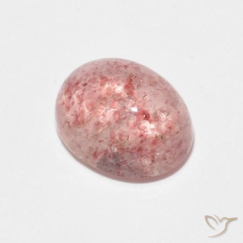 2.47ct Natural Earthy Pink Strawberry Quartz, Oval, Transparent