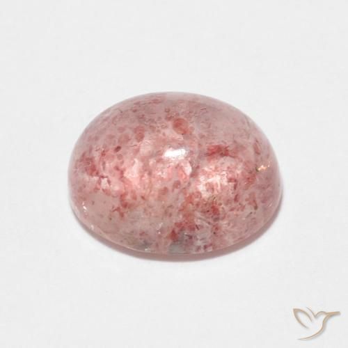 Strawberry Quartz Gemstone in 9 x 7 mm (calibrated) Size for Sale, Strawberry Quartz Stone in Earthy Pink Color