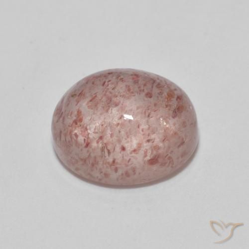 Strawberry Quartz Gemstone in 9 x 7 mm (calibrated) Size for Sale, Strawberry Quartz Stone in Rose Pink Color