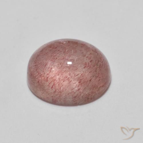 Strawberry Quartz Gemstone in 9 x 7 mm (calibrated) Size for Sale, Strawberry Quartz Stone in Reddish Pink Color