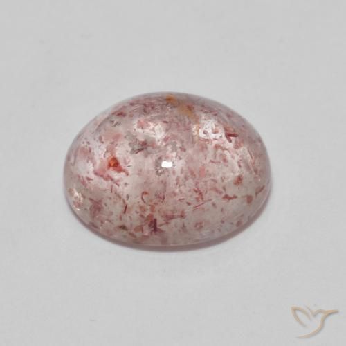 Strawberry Quartz Gemstone in 9 x 7 mm (calibrated) Size for Sale, Strawberry Quartz Stone in Rose Pink Color