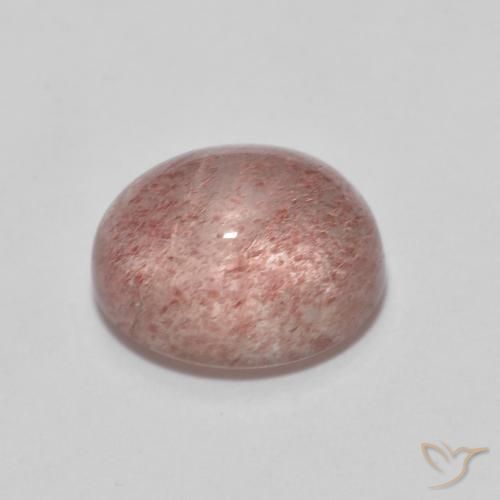 Strawberry Quartz Gemstone in 9 x 7 mm (calibrated) Size for Sale, Strawberry Quartz Stone in Rose Pink Color