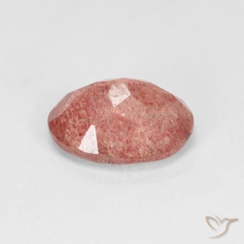 Strawberry Quartz Gemstone in 8 x 6 mm (calibrated) Size for Sale, Strawberry Quartz Stone in Reddish Pink Color