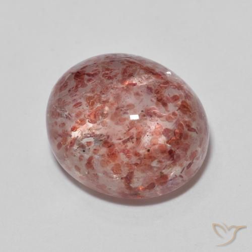 7.18 ct Oval Strawberry Quartz, 12.1 x 10.1 mm From Russia, Photo A