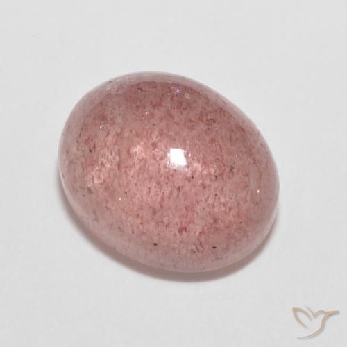 Quartz Fraise Ovale en damier des États-Unis 2,77 ct, dimension 9,1 x 7,2mm, pureté Transparent, pierre gemme naturelle Non traité, 1 pièce Quartz Fraise de couleur Rose, dureté Mohs de 7 convient aux bijoux de tous les jours, pierre de sagesse, Photo A