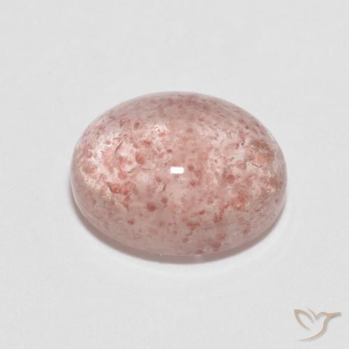 Strawberry Quartz Gemstone in 9 x 7 mm (calibrated) Size for Sale, Strawberry Quartz Stone in Light Pink Color