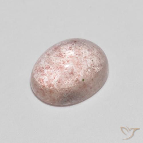 2.19 ct Pink Strawberry Quartz Stone, Natural Strawberry Quartz in Oval Cabochon Shape for Sale