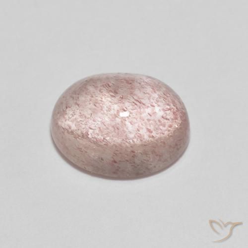 Strawberry Quartz Gemstone in 9 x 7 mm (calibrated) Size for Sale, Strawberry Quartz Stone in Light Pink Color
