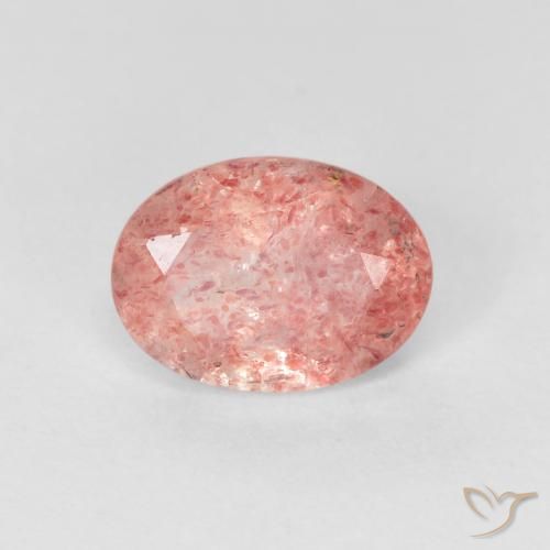 1.12 ct Oval Cut Strawberry Quartz, 8.1 x 6 mm From Russia, Photo A