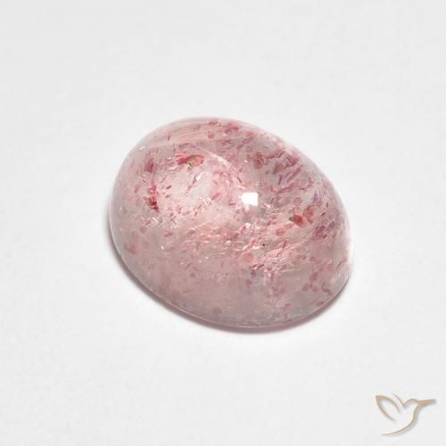 2.43ct Natural Deep Red Strawberry Quartz, Oval, Transparent