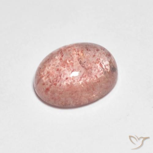 Strawberry Quartz Gemstone in 9 x 7 mm (calibrated) Size for Sale, Strawberry Quartz Stone in Reddish Orange Color