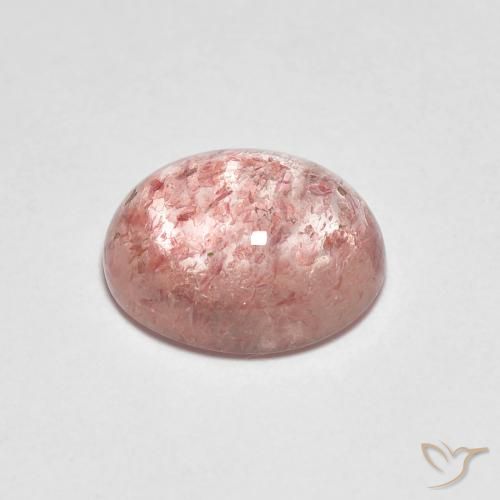 2.14ct Natural Medium Red Strawberry Quartz, Oval, Transparent
