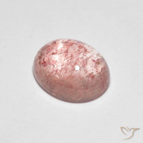 2.14 ct Red Strawberry Quartz Stone, Natural Strawberry Quartz in Oval Cabochon Shape for Sale