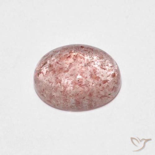 Strawberry Quartz Gemstone in 9 x 7 mm (calibrated) Size for Sale, Strawberry Quartz Stone in Light Pink Color