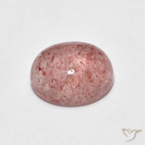 Strawberry Quartz Gemstone in 9 x 7 mm (calibrated) Size for Sale, Strawberry Quartz Stone in Light Pink Color