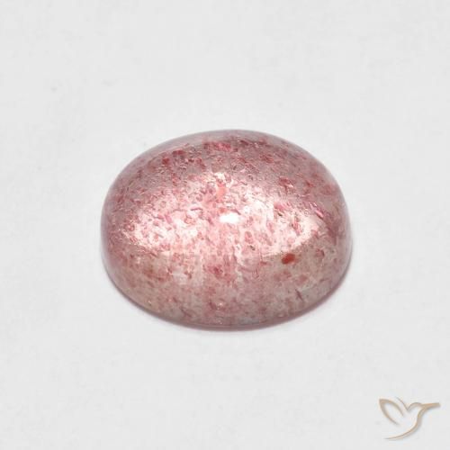 Strawberry Quartz Gemstone in 9 x 7 mm (calibrated) Size for Sale, Strawberry Quartz Stone in Light Pink Color